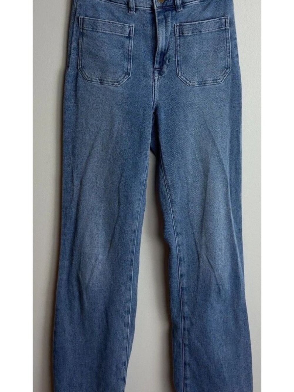 Faherty Blue Denim Jeans Size 25 Patch Pocket Medium Wash Women’s